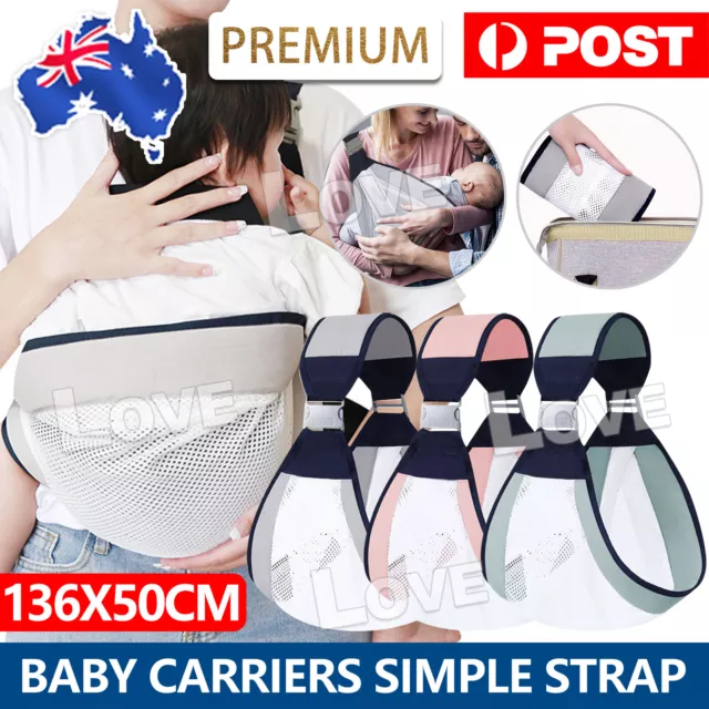 Lightweight Baby Carriers Breathable Sling Newborn Ergonomic Backpack Cotton AU