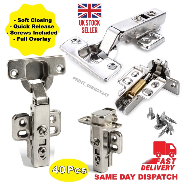 HINGES 35MM Full Overlay Soft Close Quick Release Hinge Kitchen