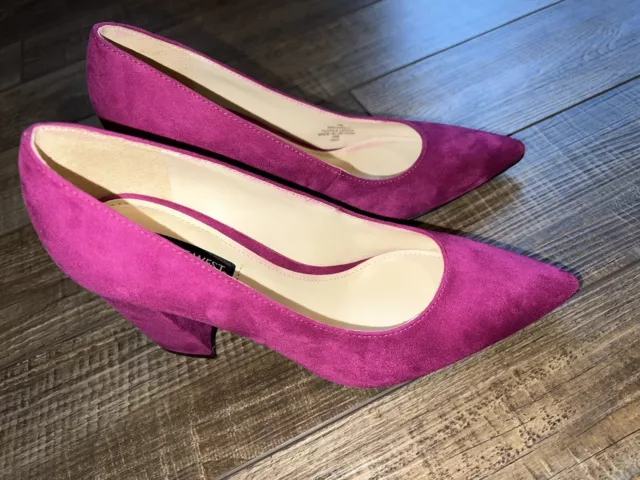 NINE WEST Women’s pumps  PURPLE SUEDE size 7 High Heels New