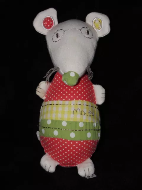Elfie Mop mouse soft toy Mamas and Papas white rattle comforter