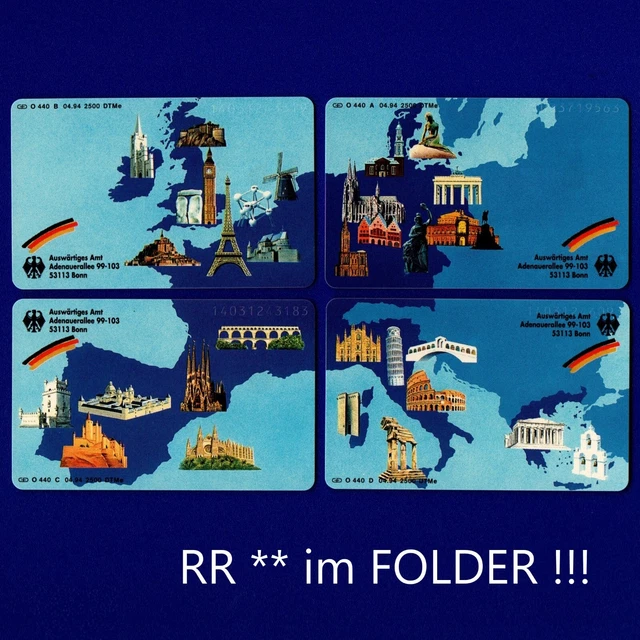O 440 A-D 1994 ** Pieno!!!! Schede Telefoniche Ufficio Esteri Puzzle + Folder