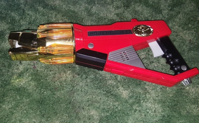 Power Rangers Red Gun POWER RANGERS WILD Force Red Gun Lion Blaster Sounds Lights 2001 Bandai ...