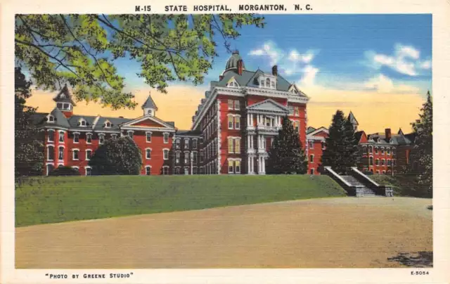 Morganton North Carolina State Hospital Linen Vintage Postcard AA61452