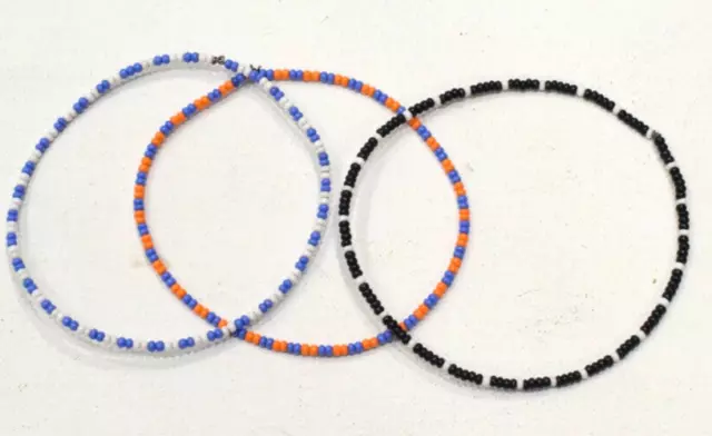 African Zulu Beaded Bangle Bracelet Set RSA