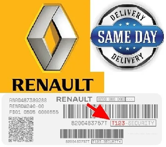 ✅RENAULT Radio Code Unlock PIN provided MASTER TRAFIC MEGANE CLIO SCENIC✅