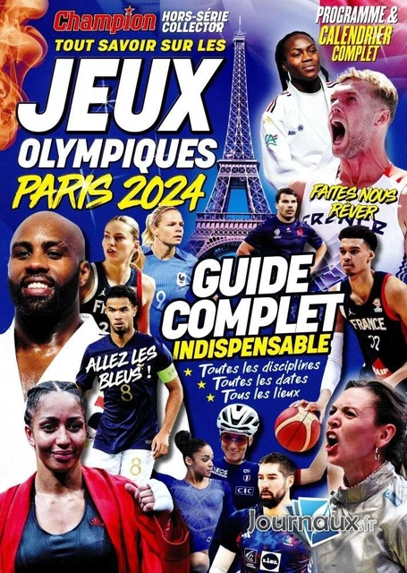 JEUX OLYMPIQUES PARIS 2024 Guide Complet Indispensable Champion Hors Serie EUR 16,99 - PicClick FR