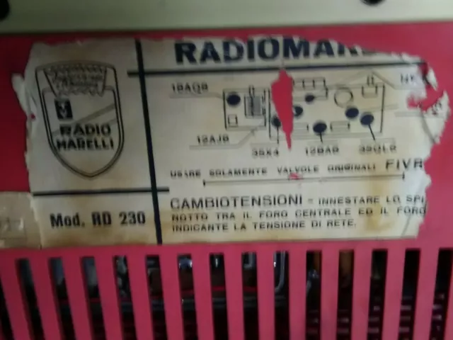 Radiomarelli rd 230 anni 50 valvolare da collezione 3