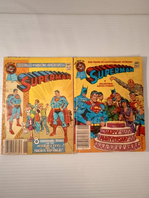Best of DC Blue Ribbon Digest lot of 2 SUPERMAN DC comics 1981/82
