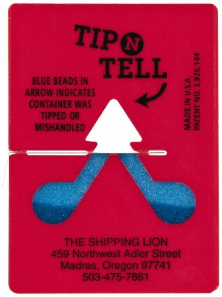 Tip-N-Tell Concealed Damage Shipping Label Indicators, Pack of 100