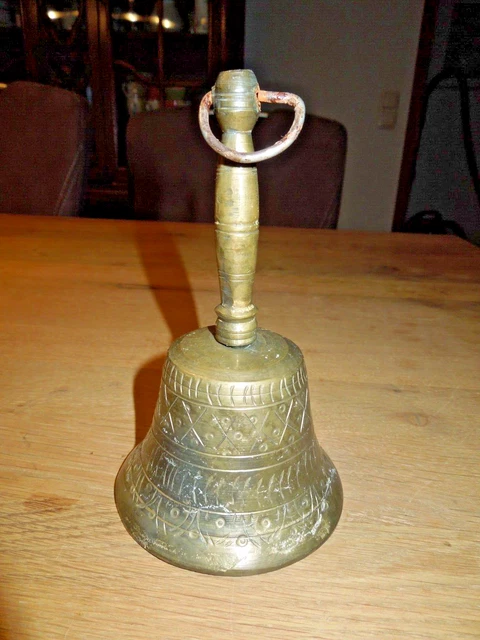 Vintage Handglocke Antik - Metall Serviceglocke Für Hotel Restaurant Dekoration