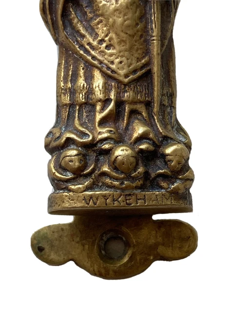 Heurtoir Marteau de Porte Personnage Évêque William de Wykeham Église XIX ème 3