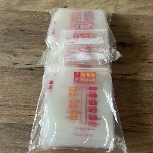 Ameda Store 'N Pour Breast Milk Storage Bags - 100 Count  - sealed