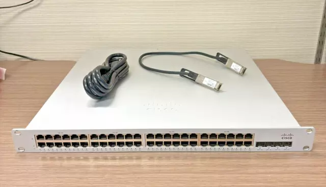 UNCLAIMED Cisco Meraki MS250-48LP-HW | MA-PWR-640WAC | Stacking Cable (3 avail.)
