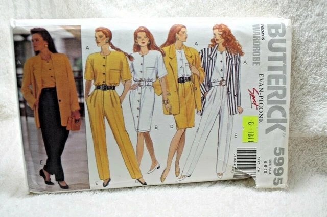 Butterick Sewing Pattern 5995 Misses Jacket Dress Blouse Skirt Pants sz 6-10