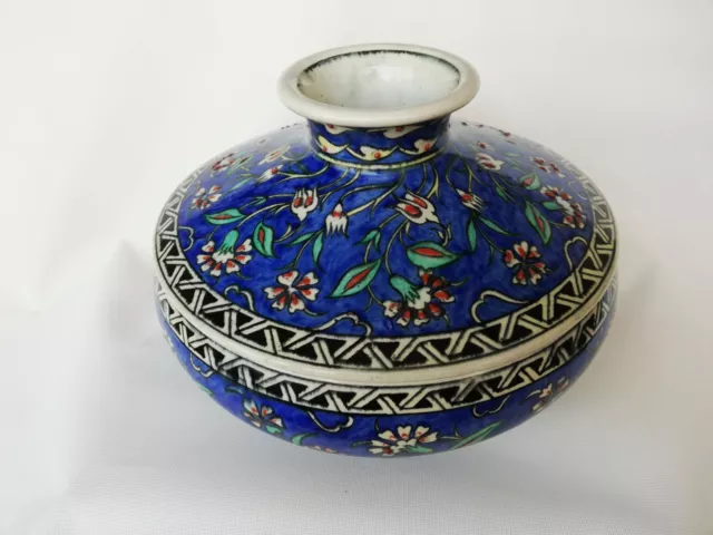 Antique Samson Ceramic lidded Bowl  In  Iznik Style 2