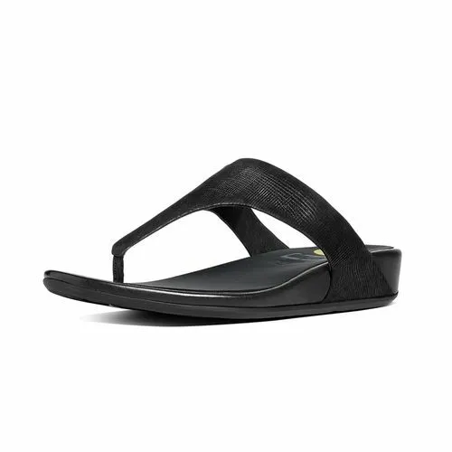 Women Fitflop FF2 Banda Opul Black Suede Leather Toe Post sandals