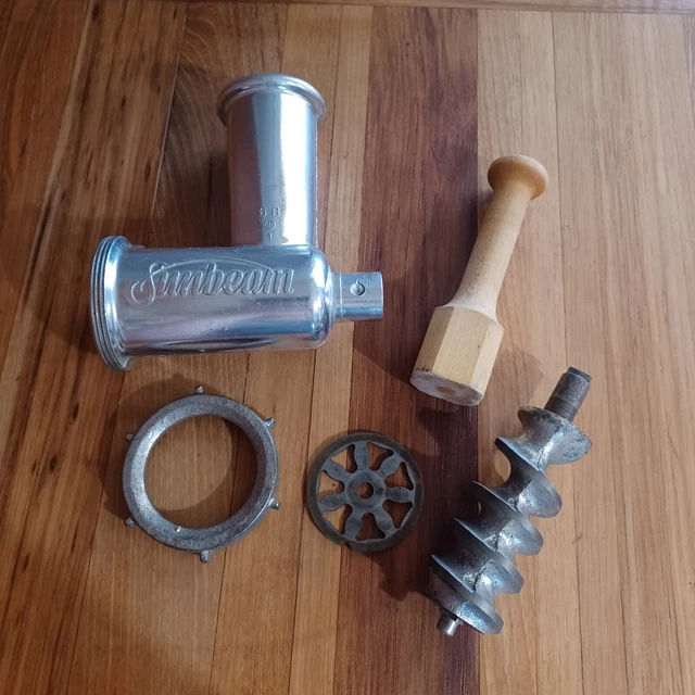 VINTAGE SUNBEAM FW6B Mixmaster Meat Grinder Food Chopper Attachment