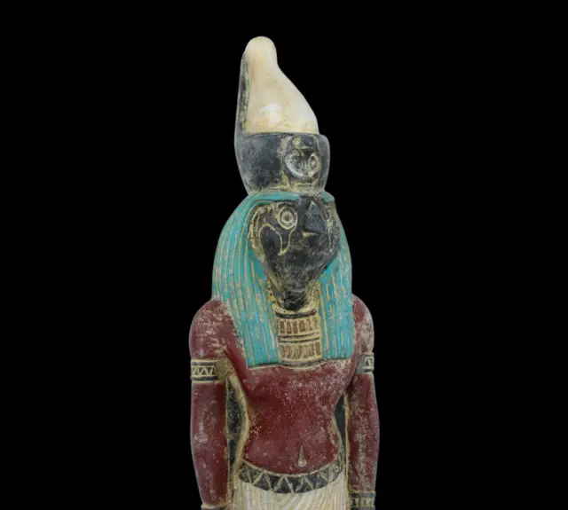 RARO FARAÓNICO ANTIGUO EGIPCIO ANTIGUO Horus Stand Estatua Piedra (EGYCOM)