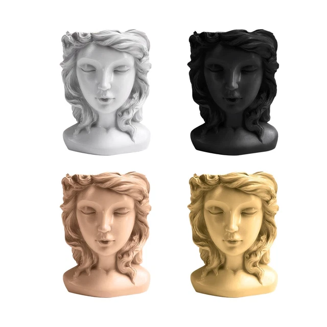Pot de jardinières visage, tête de déesse jardinière décor à la maison,