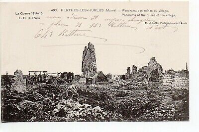 PERTHES LES HURLUS - Marne - CPA 51 - guerre - le village en ruines