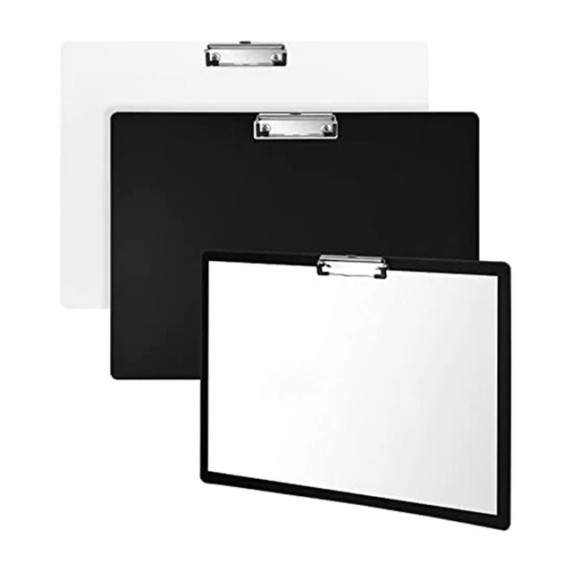 Presse-papiers A4 avec clip, lot de 6 pour bureau, salle de classe et