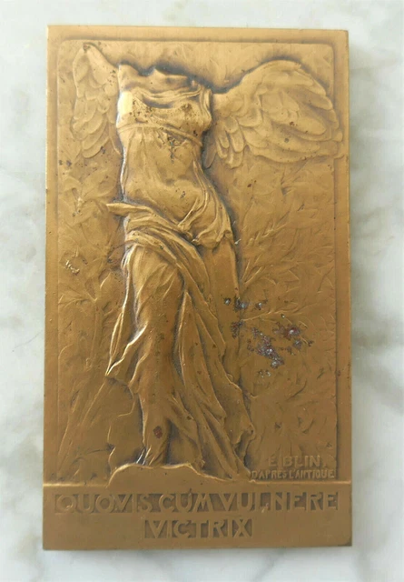 Médaille en bronze Marianne signé Édouard Blin (1877-1946) - Antiquités