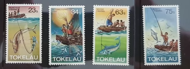 Tokelau fishing 4 stamps MUH fine mint condition