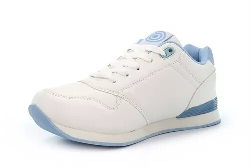 Ladies Bowling Shoes White Womens Lawn Bowl Shoes Bowls Trainers White/Blue 2