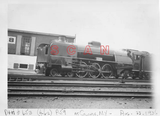 2H594 Rp 1936 Delaware & Hudson Railroad 462 Loco #653 Colonie Ny