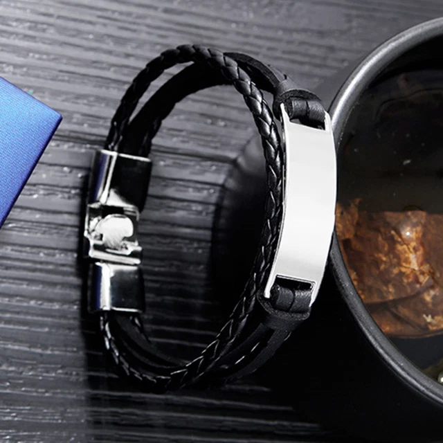 Brazalete de aleación curvo hueco varias capas para hombre brazaletes corteza