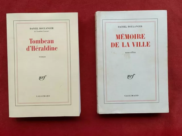 Litterature - Edition Nrf Gallimard - Lot De 2 Livres - Daniel Boulanger - Eo 