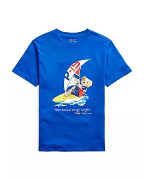 Polo Ralph Lauren Kids - Polo Bear Cotton Jersey Tee, Blue, Youth LG