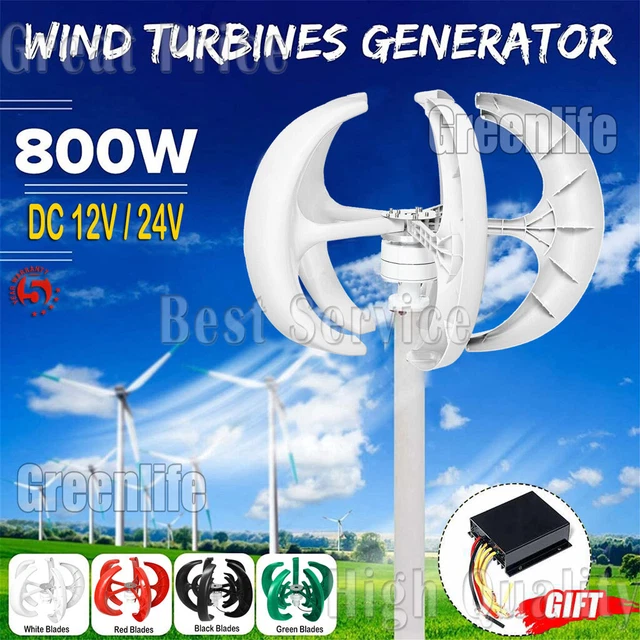 Kit De Générateur DeVent Horizontal, 6000W 24V/48V 3 Lames Générateur D