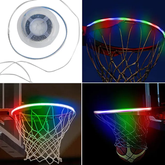 Playing Attachment Solar Energy Basketball Rim Light Waterproof LED Strap School