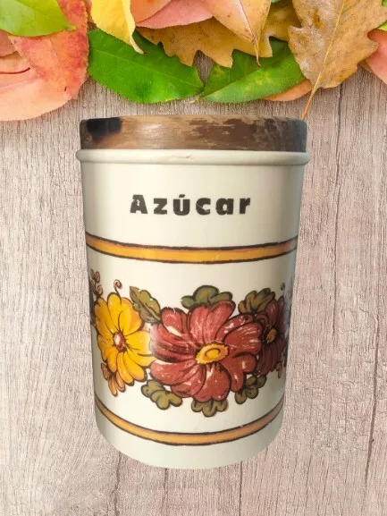 Botes De Alimentos De Cocina Raros Estilo Floral Vintage Exclusivos Años 70