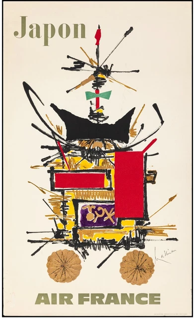 AIRLINES JAPON Rhdf - POSTER HQ 50x70cm d'une AFFICHE VINTAGE