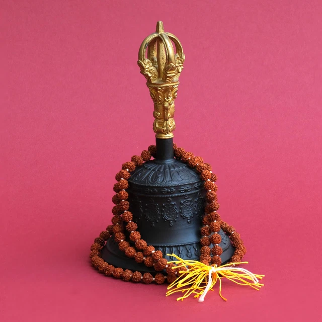 Nepal Buddha 108 Rudraksha Seeds Mala – 7.5mm Beads, Buddhist Meditation Necklace