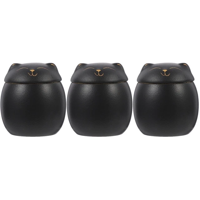 Set of 3 Funeral Ash Urn Cat Urns for Ashes Pet Memorial Mini