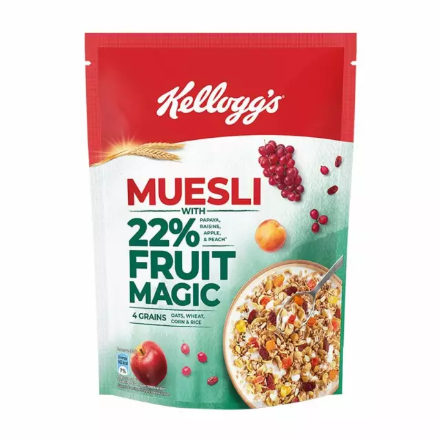 Kellogg's Muesli 22% Fruit Magic, Breakfast Cereal, High in Fibre, High in Iron