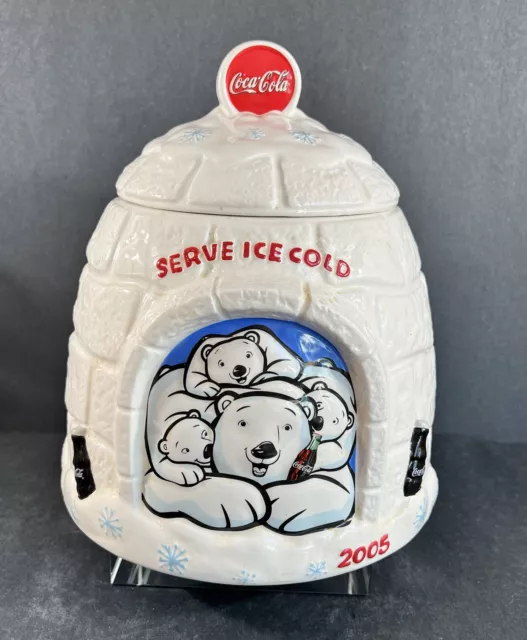 Coca Cola 2005 Igloo Cookie Jar Ice Bucket Polar Bear