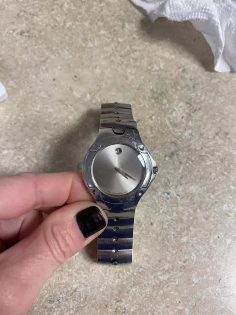 Orologio Movado Edizione Sportiva Acciaio Inox Ref: 84 G1 1892 (Richiede Batteria)