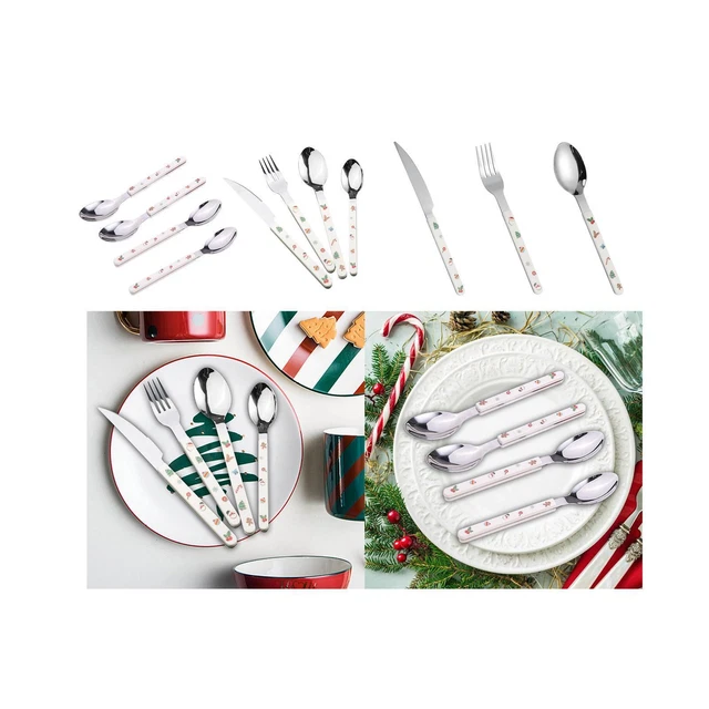 Couverts de noël réutilisables, couverts de noël pour mariage, Restaurant,