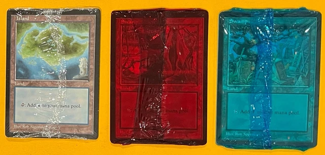MTG - APAC lands set sealed 'clear' RARE pack of 5. Ultra