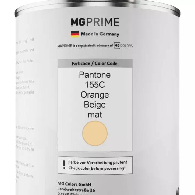 Pantone 155C Orange Beige mat peinture acrylique 1,5L durcisseur y.c. 2