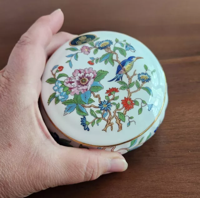 Aynsley Pembroke Fine English Bone China ROUND Trinket/Jewelry Box