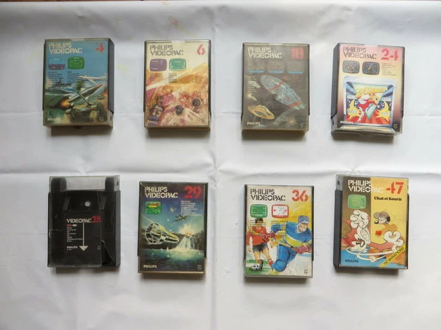 Lot De 3 Jeux Philips Videopac G7000 – Cartouches Rétro – Bon état