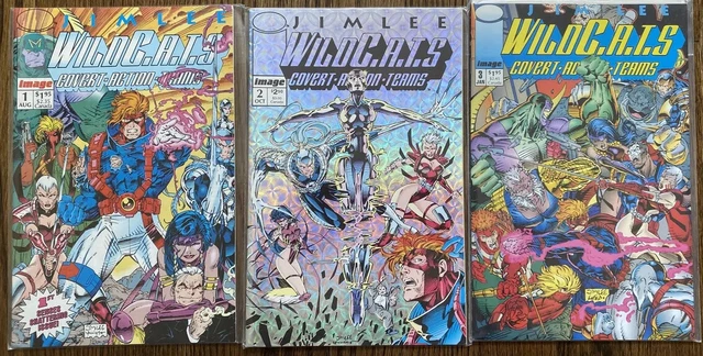 1992 Image Comics Jim Lee's Wildcats #1,2,3 High Grade Comic Set Lot