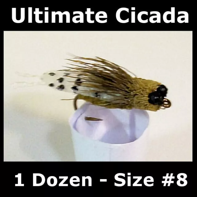 1 Dozen - Cicada fly fishing deer hair flies collection- cecada  trout fliys