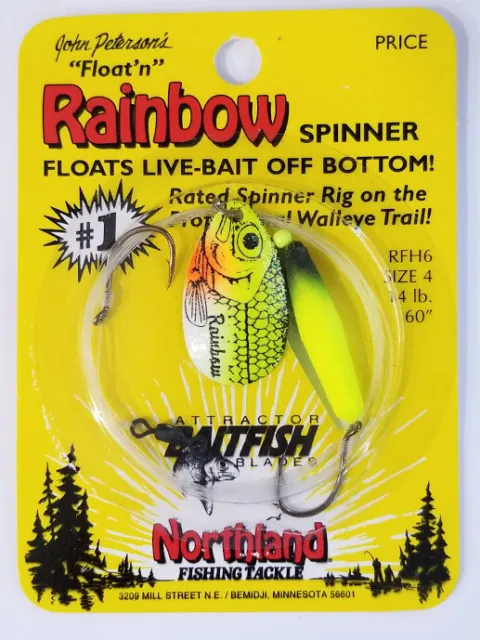 Leech Minnow Crawler Harness Float'n Spin # 6 You Choose 7 Colors Walleye Lure