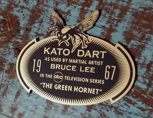 Custom 1967 Kato Dart Display Placard Green Hornet Tv Series Bruce Lee